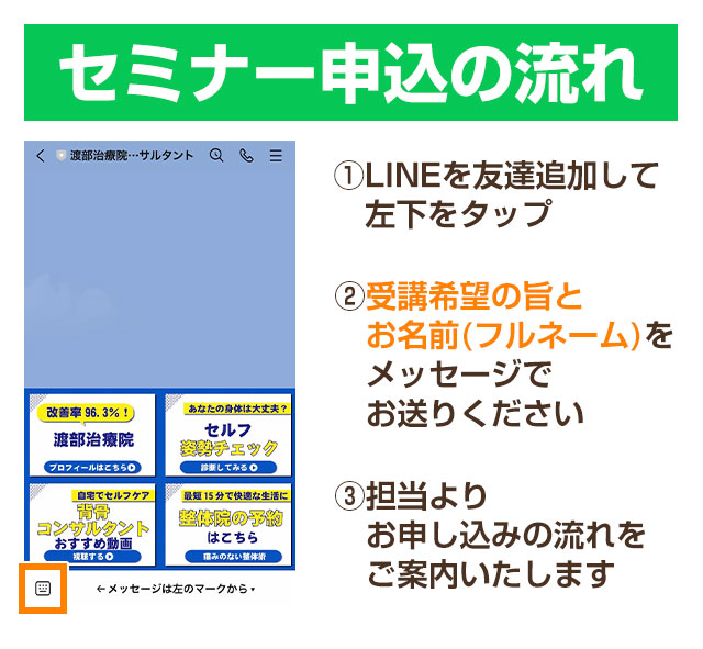 セミナー申し込みの流れ